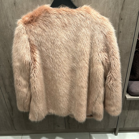 PINKO Pink Faux Fur Coat - Italy Size 34 - Picture 4 of 4